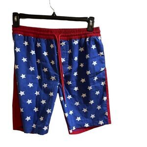 American Flag Swim Trunks Men's Mesh Lined Drawstring Pockets Quick-Dry Shorts​​